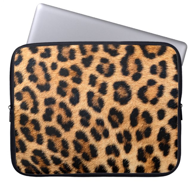 Cheetah afdrukstructuur laptop sleeve (Voorkant)
