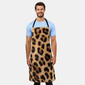 Cheetah afdrukstructuur schort (Gedragen)