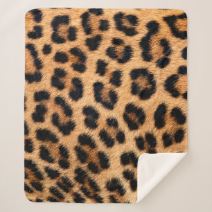 Cheetah afdrukstructuur sherpa deken