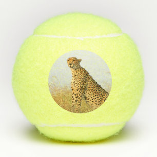 Cheetah african wild animal Big Cat foto Tennisballen