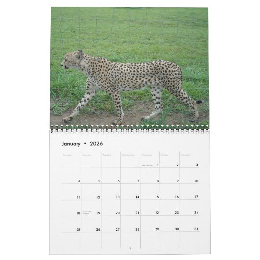 Cheetah-agenda 2014 kalender (Jan 2026)