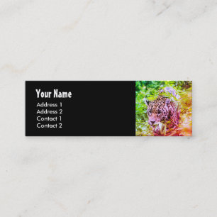 Cheetah Animal Funky Foto Mini Visitekaartje