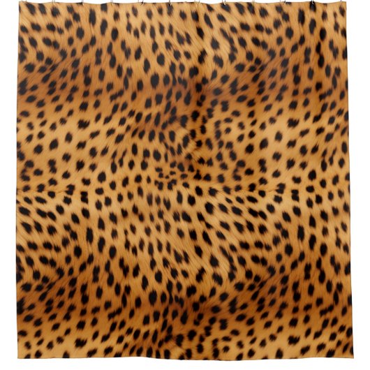 Cheetah Animal Fur Douchegordijn (Voorkant)