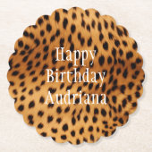Cheetah Animal Fur Kartonnen Onderzetters (Voorkant)