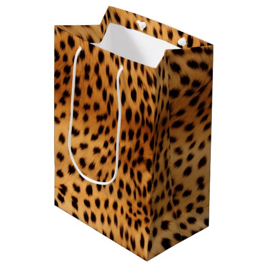 Cheetah Animal Fur Medium Cadeauzakje (Voorkant Gekanteld)