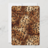 Cheetah Animal Leopard Print Vrijgezellenfeest Kaart (Achterkant)