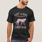 Cheetah Animal Lover Gift Just A Girl Who Loves Ch T-shirt (Voorkant)