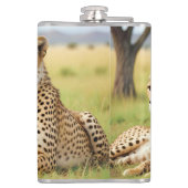 Cheetah Animal Natuur Wildlife Affection Caring Heupfles (Achterkant)