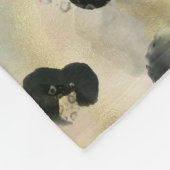 Cheetah Animal Print Black, Gold Fleece Deken (Hoek)