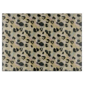 Cheetah Animal Print Black, Gold Snijplank (Voorkant)