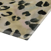 Cheetah Animal Print Black, Gold Snijplank (Hoek)