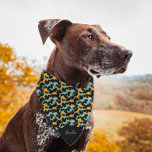 Cheetah Animal Print Blauwgroen Script Name Pet Ba Bandana<br><div class="desc">Kute Pet Name Bandana met Animal Print</div>