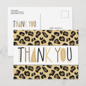 Cheetah Animal Print Dank je wel Briefkaart (Voorkant / Achterkant)