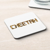 Cheetah Animal Print design Bier Onderzetter (Linkerzijde)