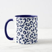 Cheetah Animal Print in Navy Blue en White Mok (Links)