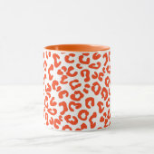 Cheetah Animal Print in Oranje en witte Mok (Midden)
