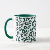 Cheetah Animal Print in Pine Green and White Mok (Links)