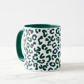 Cheetah Animal Print in Pine Green and White Mok (Voorkant links)