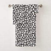 Cheetah Animal Print in zwart-wit Bad Handdoek (Insitu)
