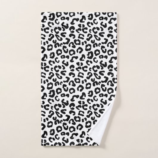 Cheetah Animal Print in zwart-wit Bad Handdoek (Handdoek)