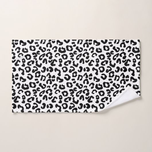 Cheetah Animal Print in zwart-wit Bad Handdoek (Handdoek)