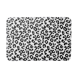 Cheetah Animal Print in zwart-wit Badmat