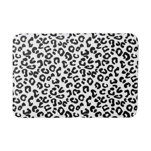 Cheetah Animal Print in zwart-wit Badmat (Voorkant)