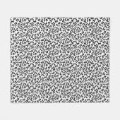 Cheetah Animal Print in zwart-wit Fleece Deken (Voorkant (Horizontaal))