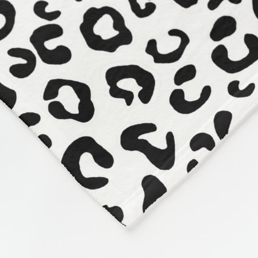 Cheetah Animal Print in zwart-wit Fleece Deken (Hoek)