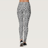 Cheetah Animal Print in zwart-wit Leggings (Achterkant)