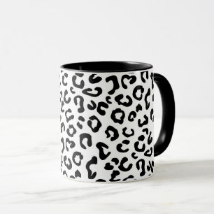 Cheetah Animal Print in zwart-wit Mok