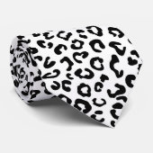 Cheetah Animal Print in zwart-wit Stropdas (Opgerold)