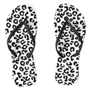 Cheetah Animal Print in zwart-wit Teenslippers