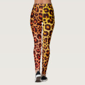 Cheetah Animal Print Leopard Safari Trendy Leggin Leggings (Achterkant)