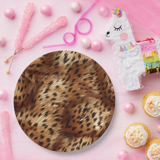 Cheetah Animal Print Papieren Bordje (Feest)