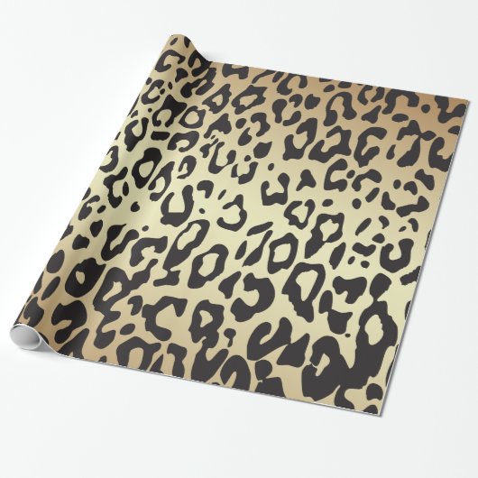 Cheetah Animal Print Wrapping Paper Cadeaupapier (Uitgerold)
