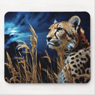 Cheetah Animal Wildlife Wilderness Kleurrijke kuns Muismat