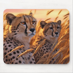 Cheetah Animal Wildlife Wilderness Kleurrijke kuns Muismat