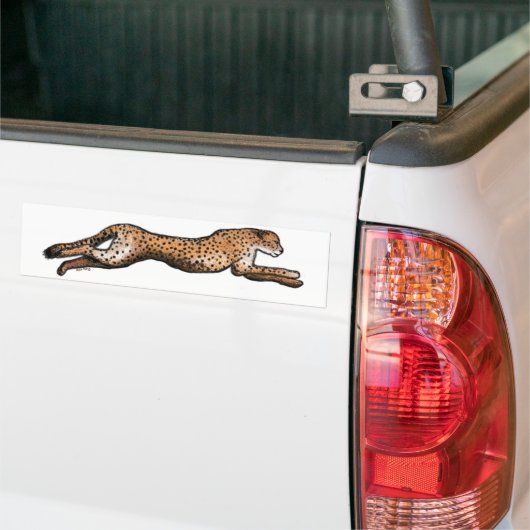 Cheetah Art Bumpersticker (Op Truck)