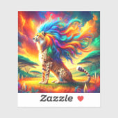 Cheetah Art Sticker (Vel)