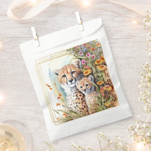 Cheetah Baby en mam Bedankzakje (Geknipt)