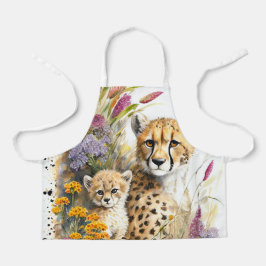 Cheetah Baby en mam Kinder Schort