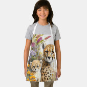 Cheetah Baby en mam Kinder Schort (Insitu)