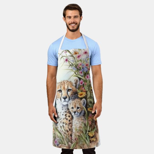 Cheetah Baby en mam Schort (Gedragen)