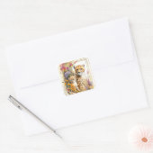 Cheetah Baby en mam Sticker (Envelop)
