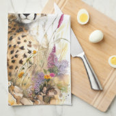 Cheetah Baby en mam Theedoek (Quarter Fold)