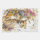 Cheetah Baby en mam Theedoek (Horizontaal)