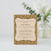 Cheetah Baby shower Kaart (Staand voorkant)