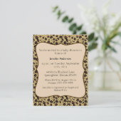 Cheetah Baby shower Kaart (Staand voorkant)