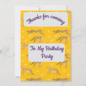 Cheetah Bedankt Card Kaart (Voorkant)